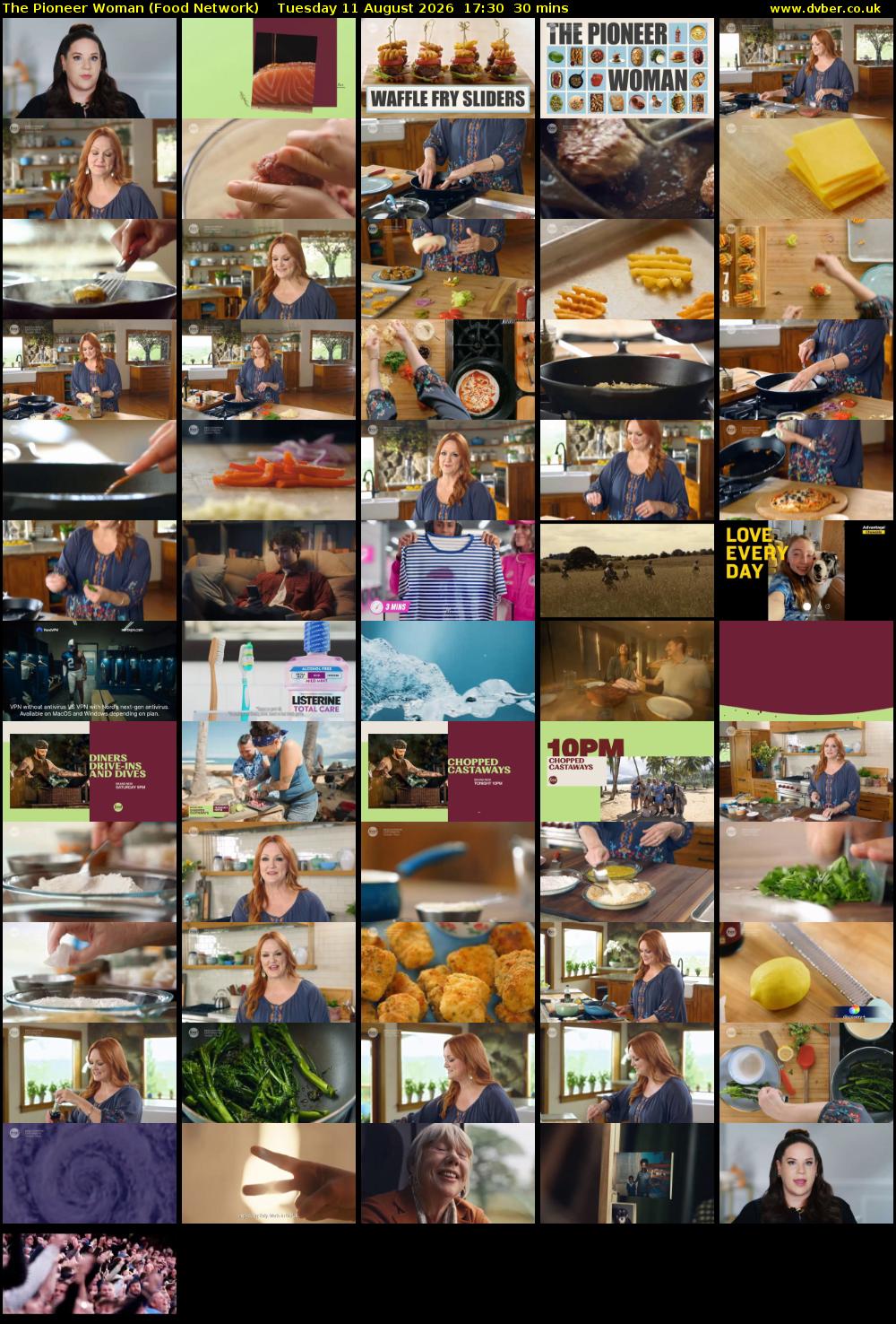 The Pioneer Woman (Food Network) Tuesday 11 August 2026 17:30 - 18:00