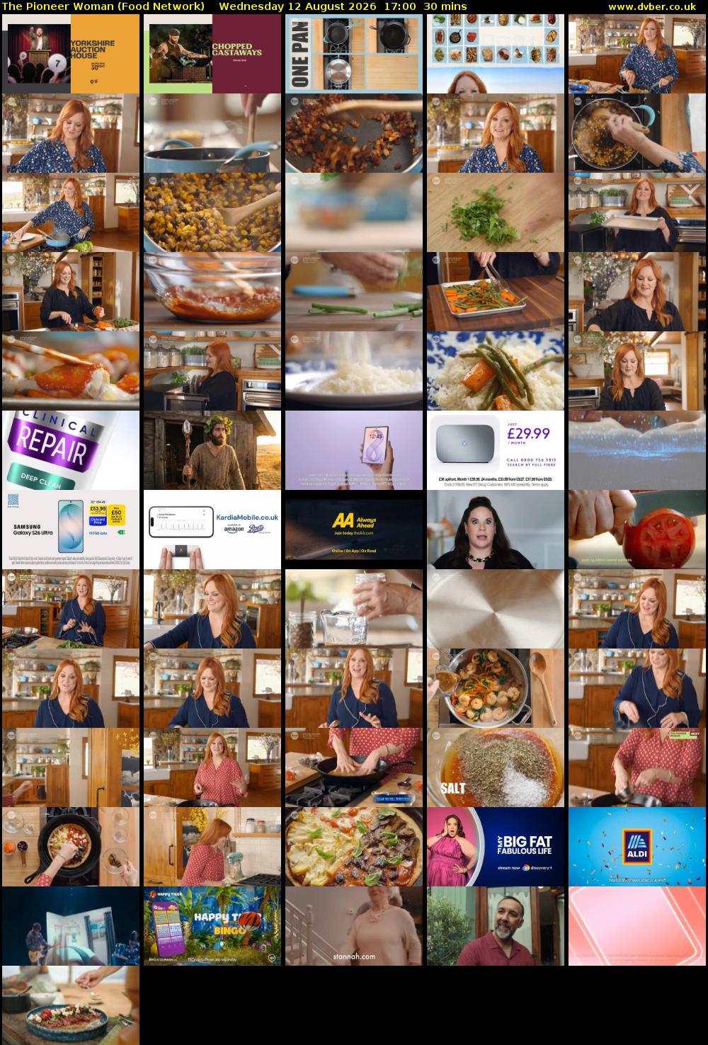 The Pioneer Woman (Food Network) Wednesday 12 August 2026 17:00 - 17:30