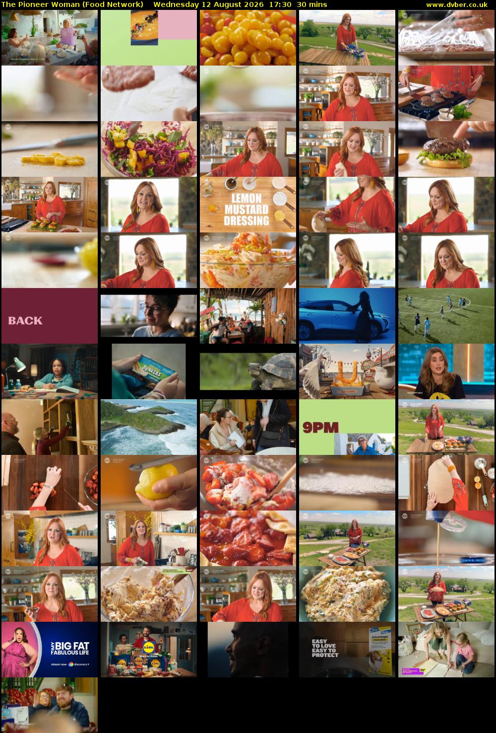 The Pioneer Woman (Food Network) Wednesday 12 August 2026 17:30 - 18:00
