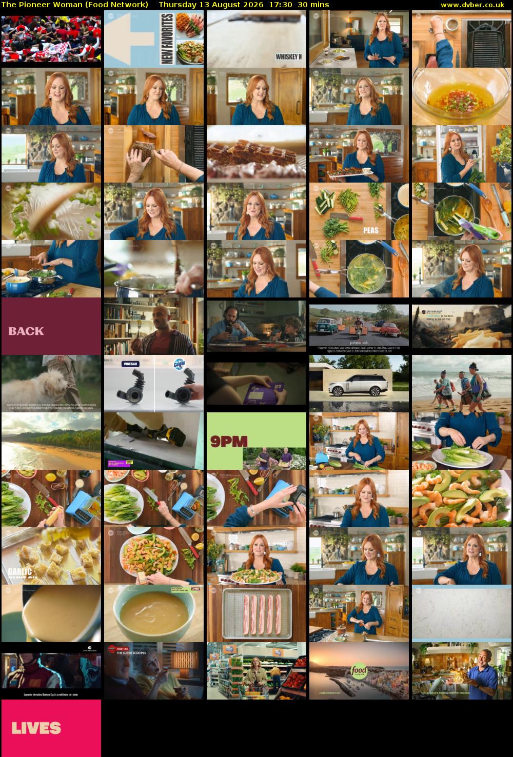 The Pioneer Woman (Food Network) Thursday 13 August 2026 17:30 - 18:00