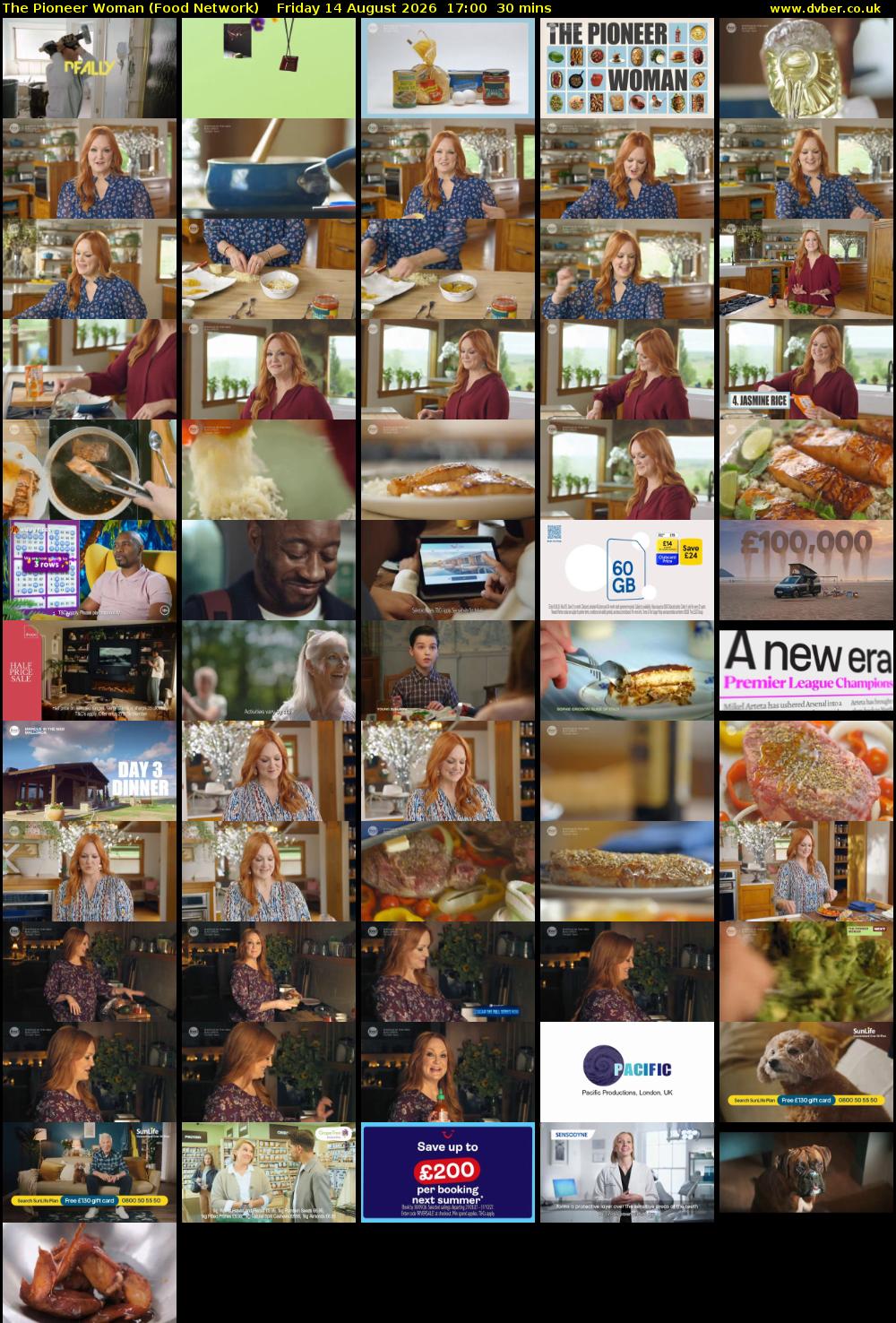The Pioneer Woman (Food Network) Friday 14 August 2026 17:00 - 17:30