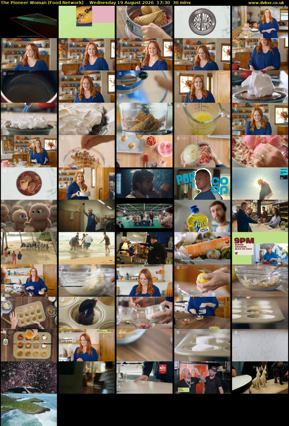 The Pioneer Woman (Food Network) Wednesday 19 August 2026 17:30 - 18:00
