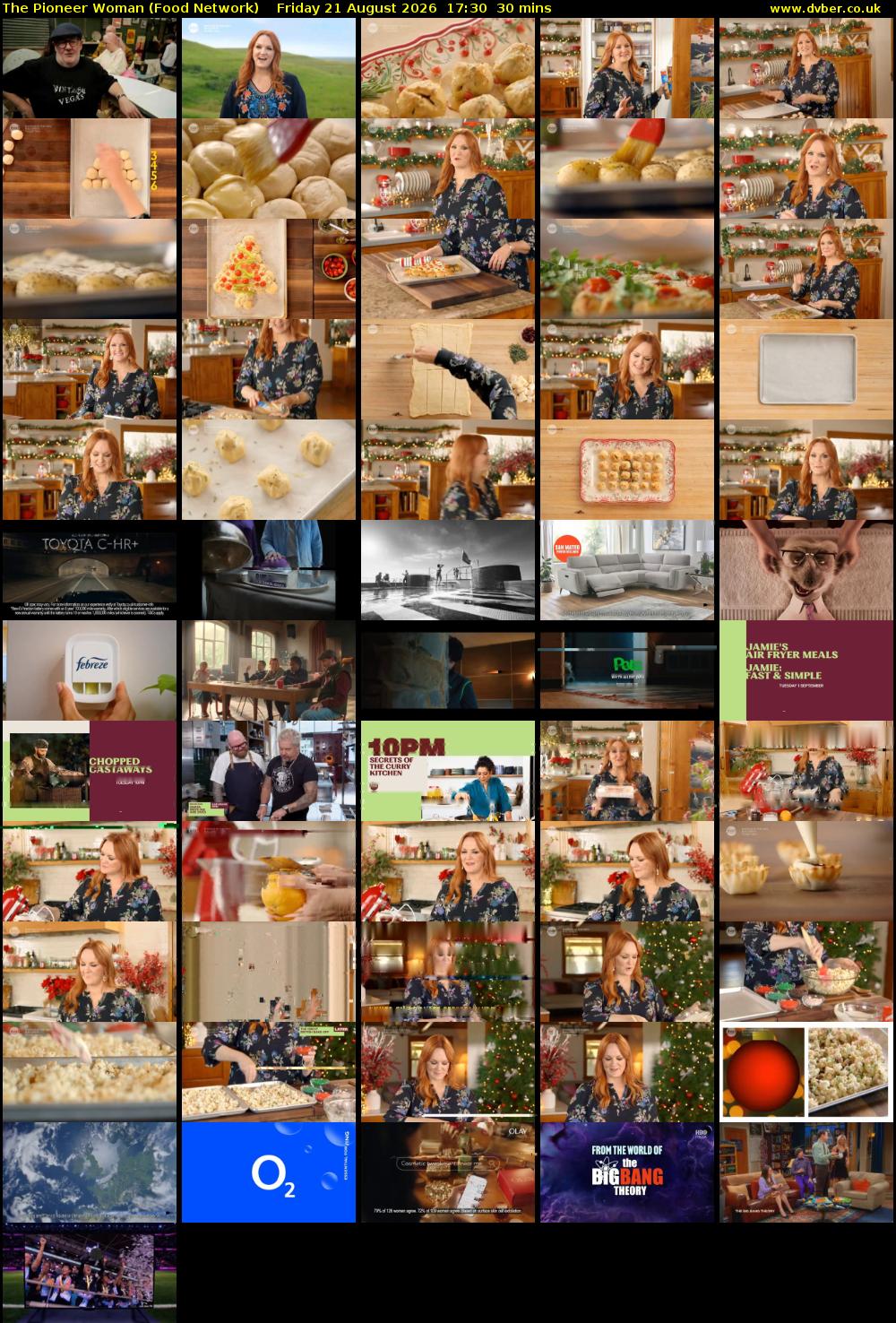 The Pioneer Woman (Food Network) Friday 21 August 2026 17:30 - 18:00