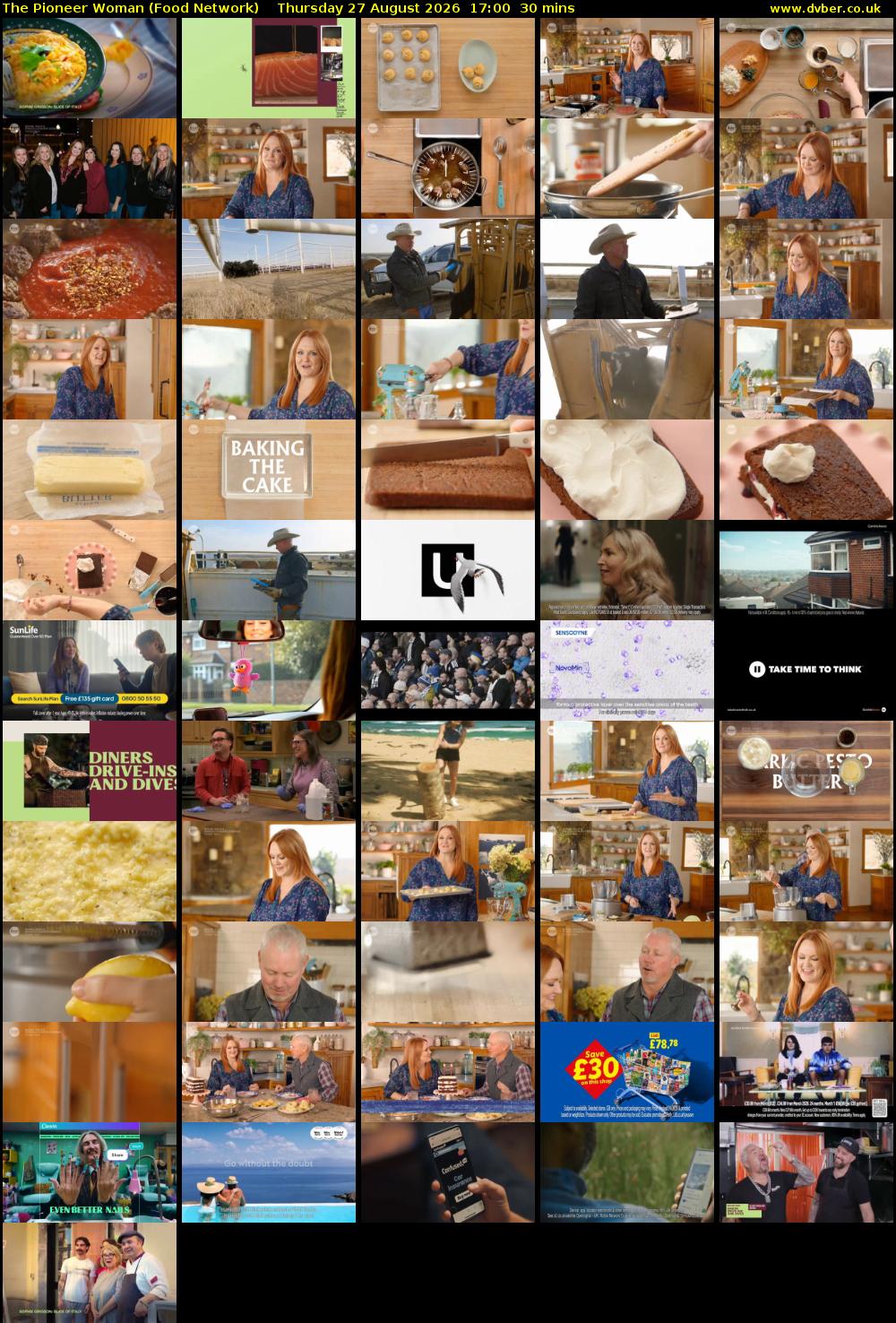 The Pioneer Woman (Food Network) Thursday 27 August 2026 17:00 - 17:30