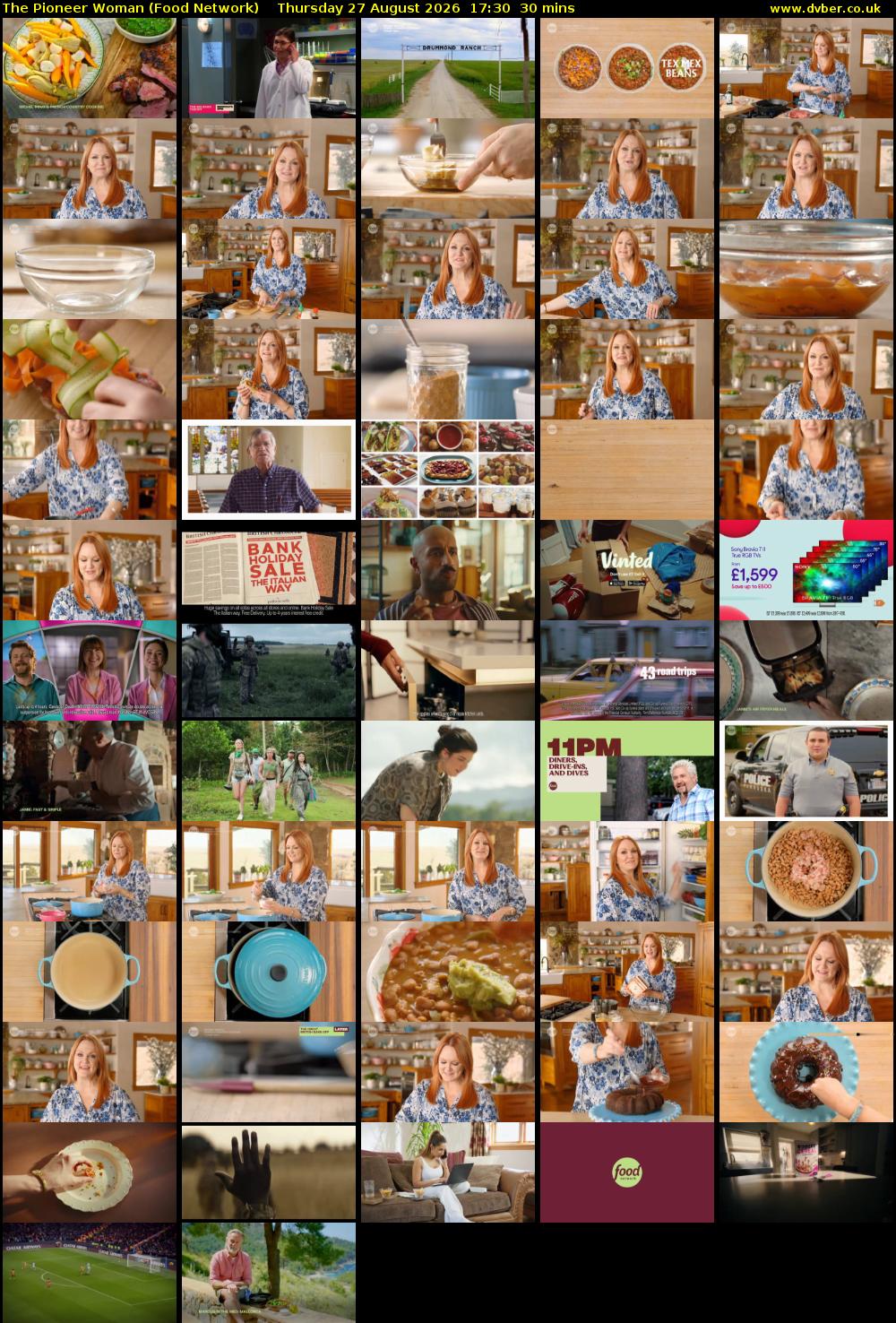The Pioneer Woman (Food Network) Thursday 27 August 2026 17:30 - 18:00