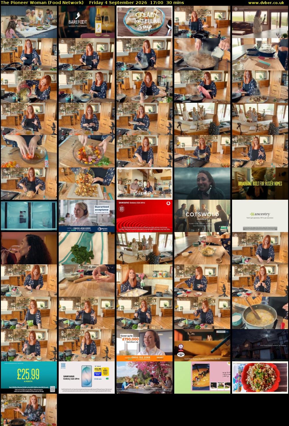 The Pioneer Woman (Food Network) Friday 4 September 2026 17:00 - 17:30