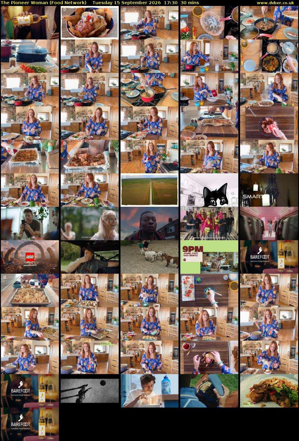 The Pioneer Woman (Food Network) Tuesday 15 September 2026 17:30 - 18:00