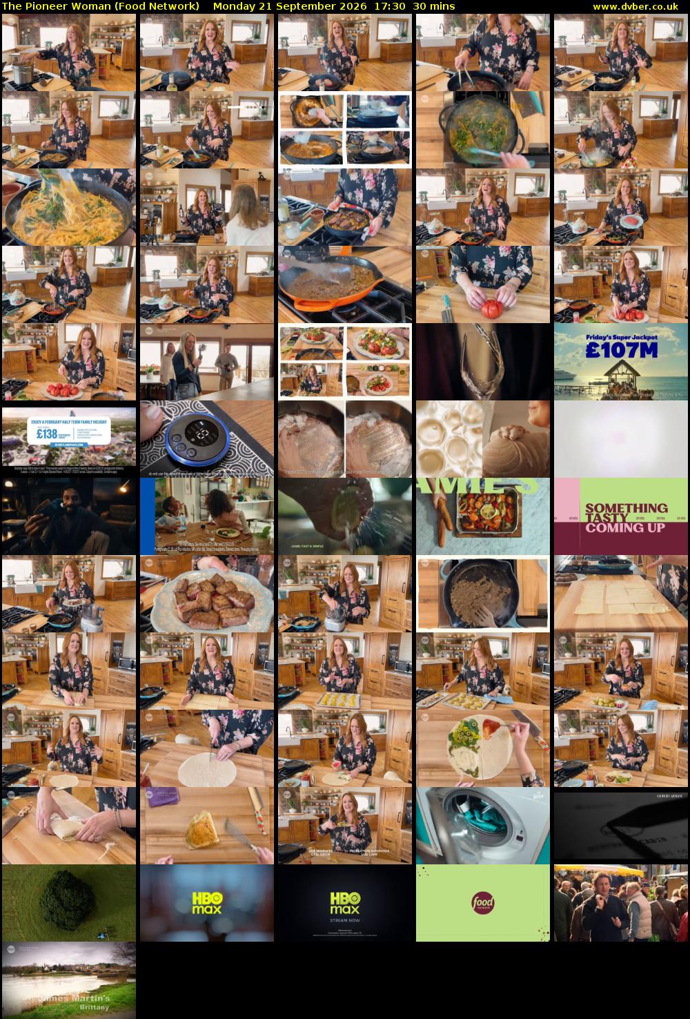 The Pioneer Woman (Food Network) Monday 21 September 2026 17:30 - 18:00