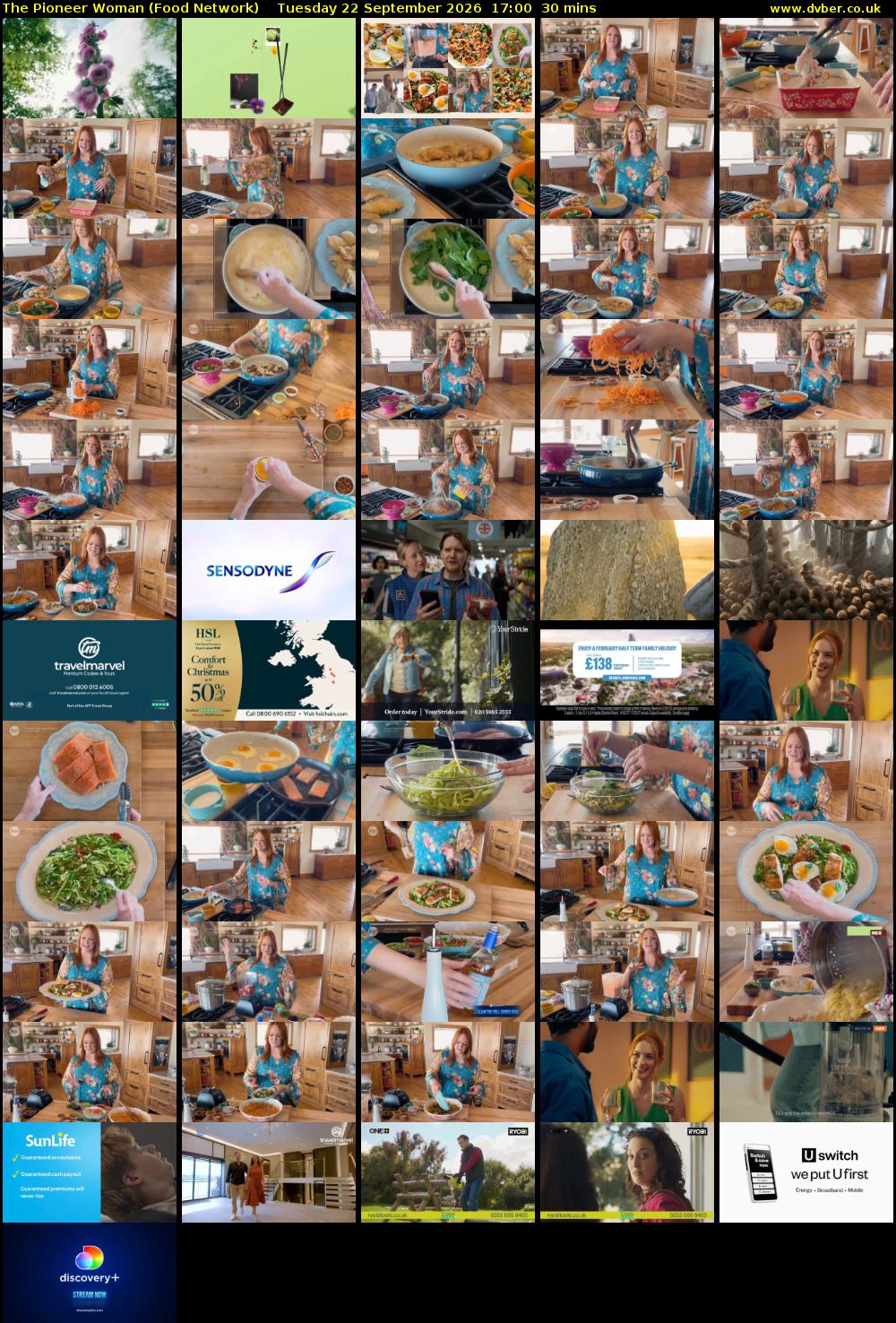 The Pioneer Woman (Food Network) Tuesday 22 September 2026 17:00 - 17:30