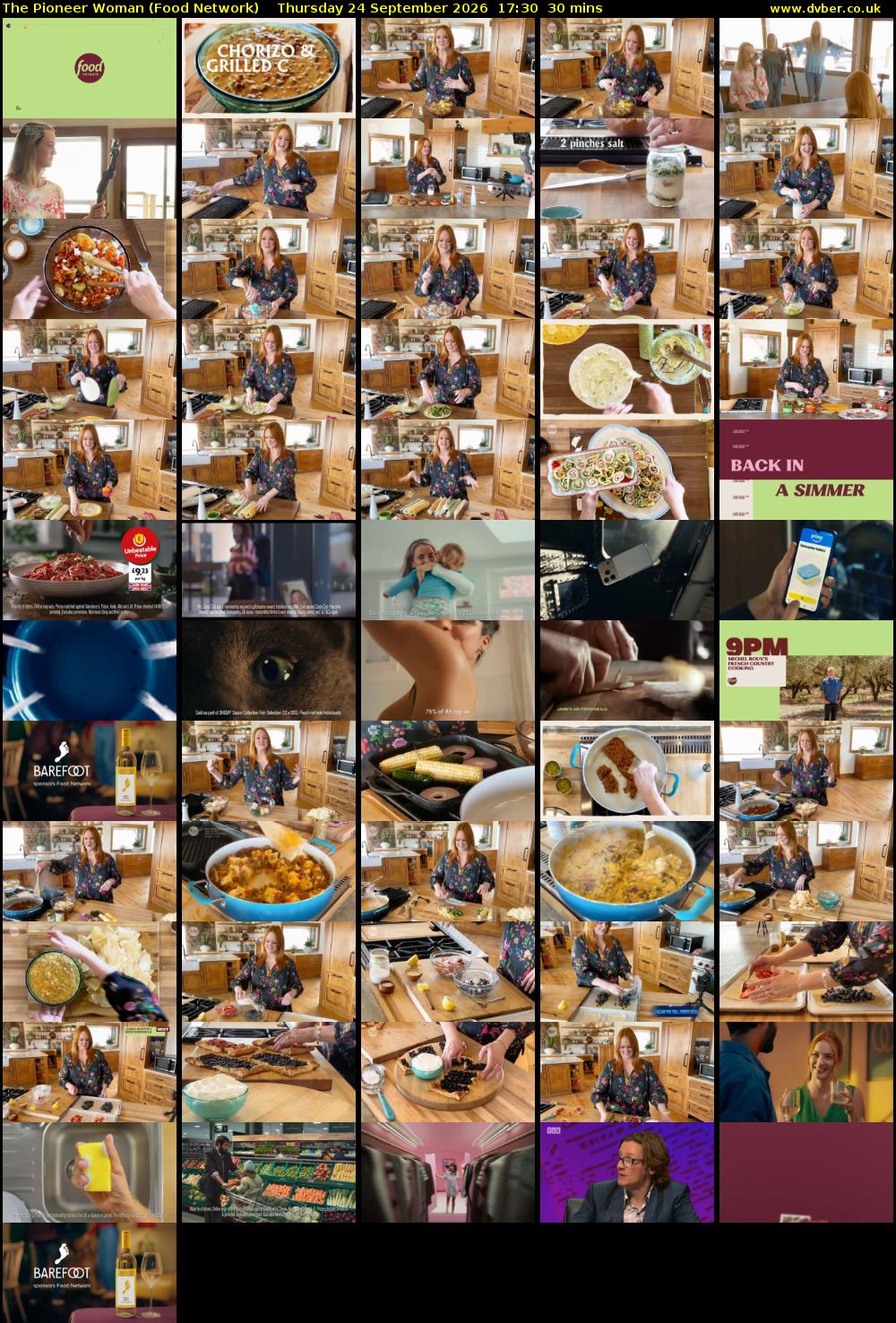 The Pioneer Woman (Food Network) Thursday 24 September 2026 17:30 - 18:00