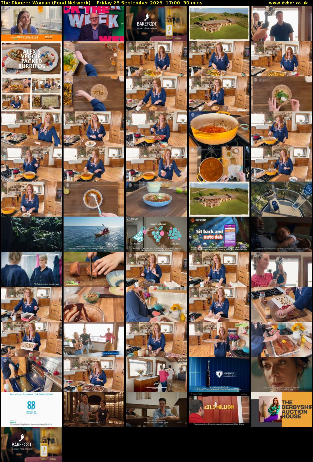 The Pioneer Woman (Food Network) Friday 25 September 2026 17:00 - 17:30