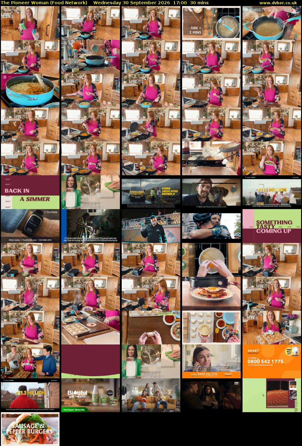 The Pioneer Woman (Food Network) Wednesday 30 September 2026 17:00 - 17:30
