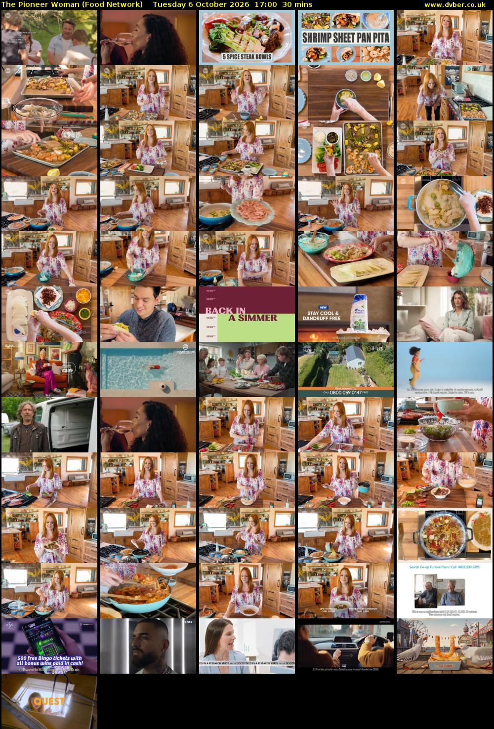 The Pioneer Woman (Food Network) Tuesday 6 October 2026 17:00 - 17:30