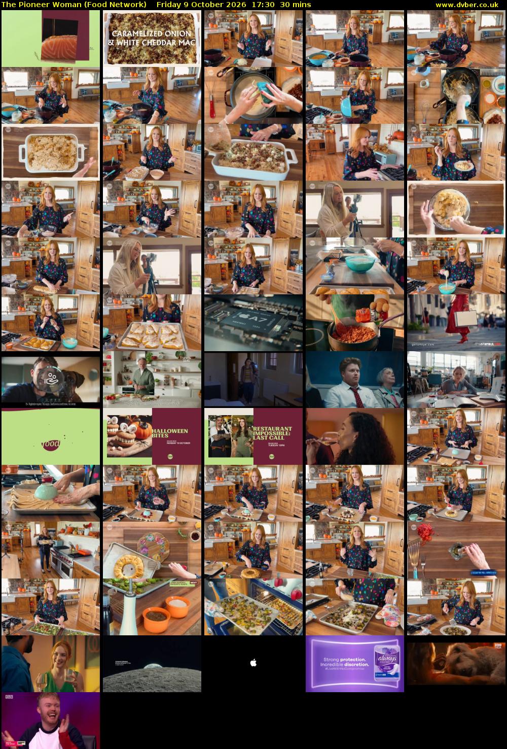 The Pioneer Woman (Food Network) Friday 9 October 2026 17:30 - 18:00