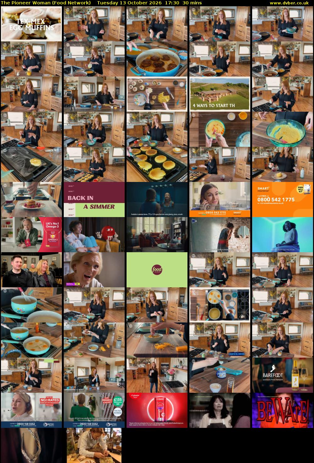 The Pioneer Woman (Food Network) Tuesday 13 October 2026 17:30 - 18:00