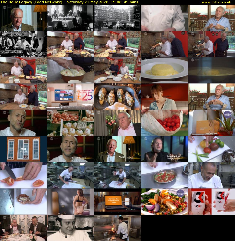 The Roux Legacy (Food Network) Saturday 23 May 2020 15:00 - 15:45