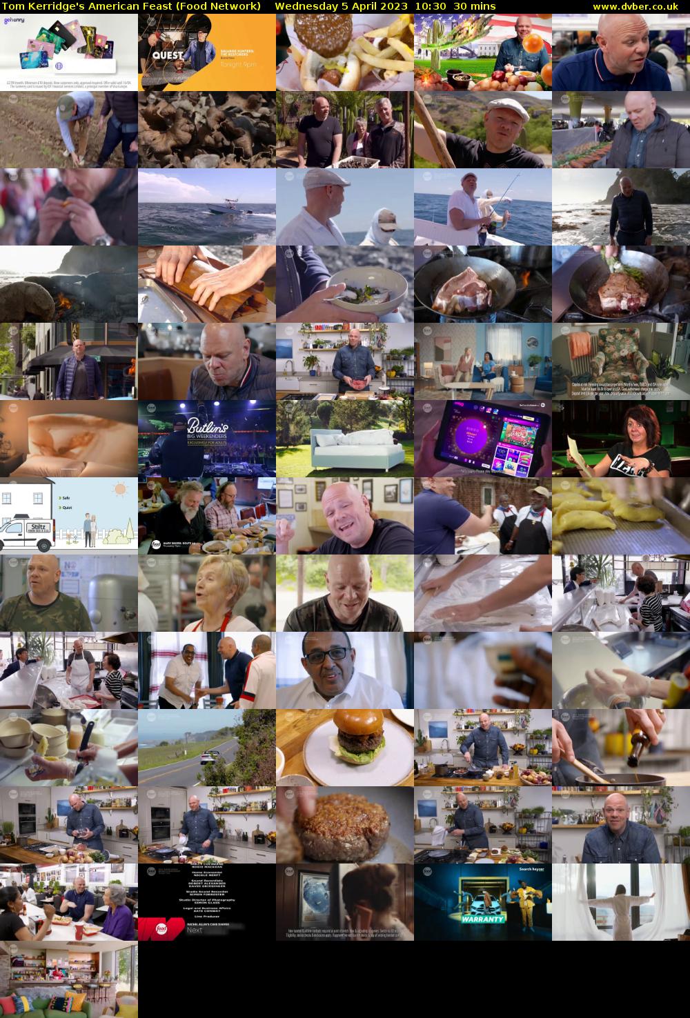 Tom Kerridge's American Feast (Food Network) Wednesday 5 April 2023 10:30 - 11:00