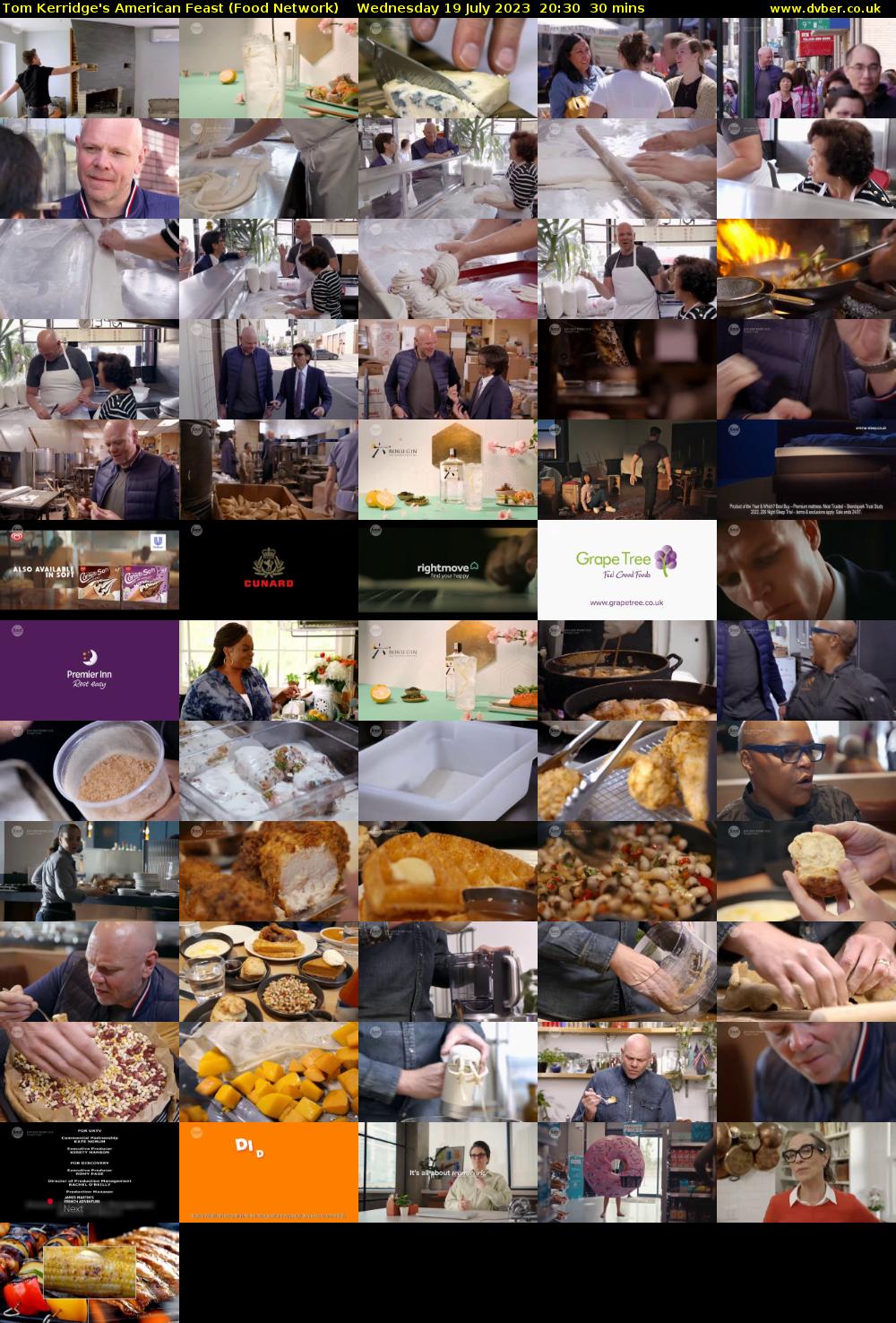 Tom Kerridge's American Feast (Food Network) Wednesday 19 July 2023 20:30 - 21:00
