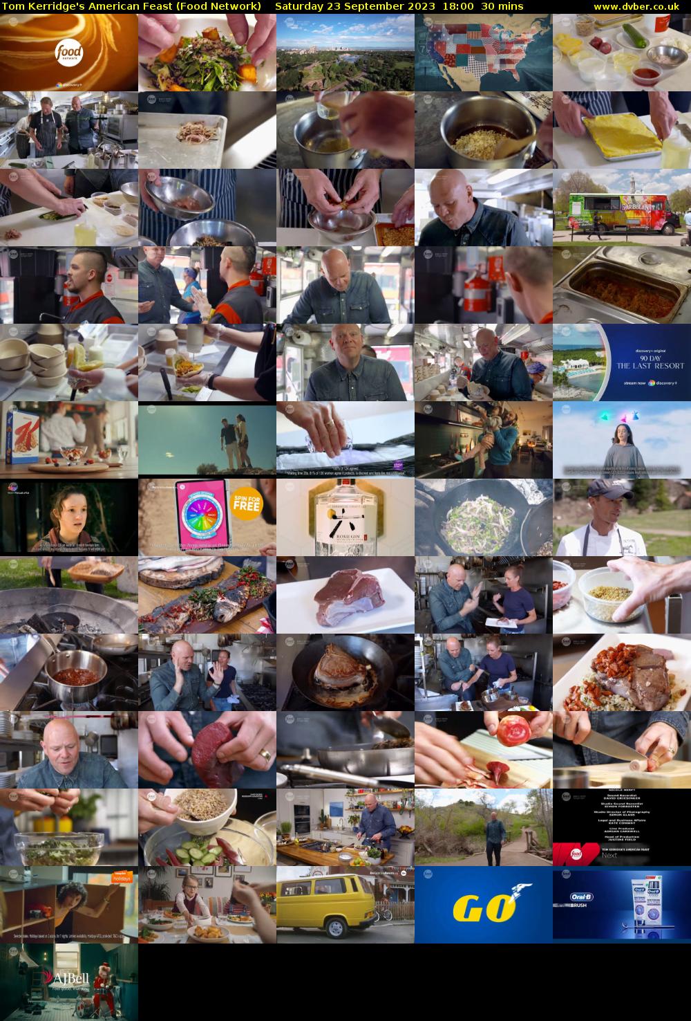 Tom Kerridge's American Feast (Food Network) Saturday 23 September 2023 18:00 - 18:30