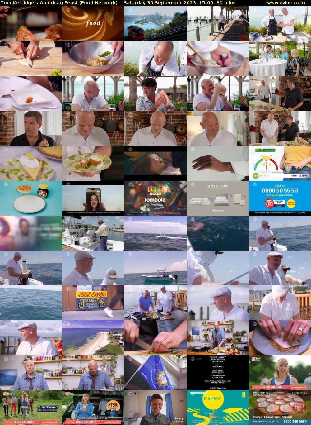 Tom Kerridge's American Feast (Food Network) Saturday 30 September 2023 15:00 - 15:30