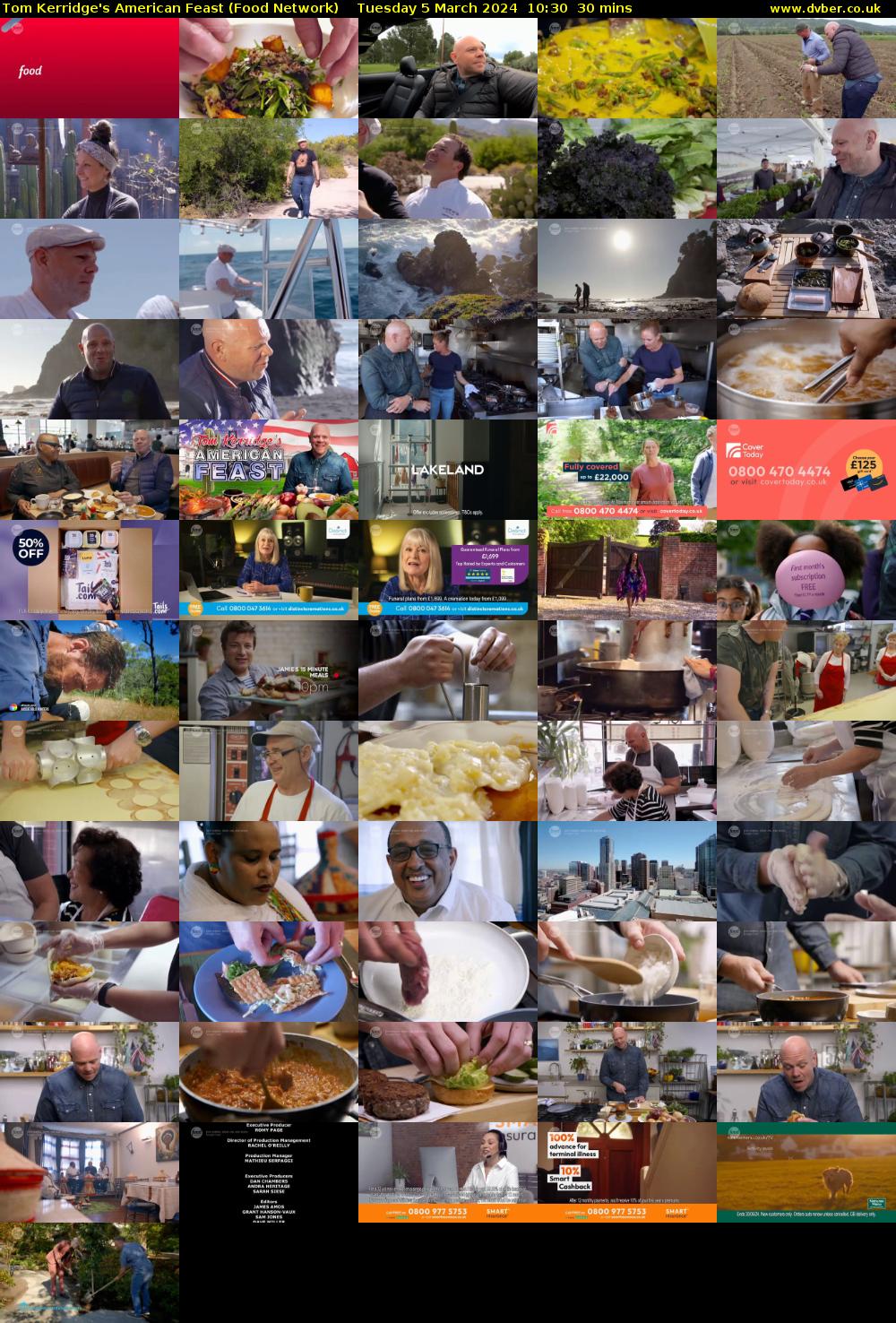 Tom Kerridge's American Feast (Food Network) Tuesday 5 March 2024 10:30 - 11:00