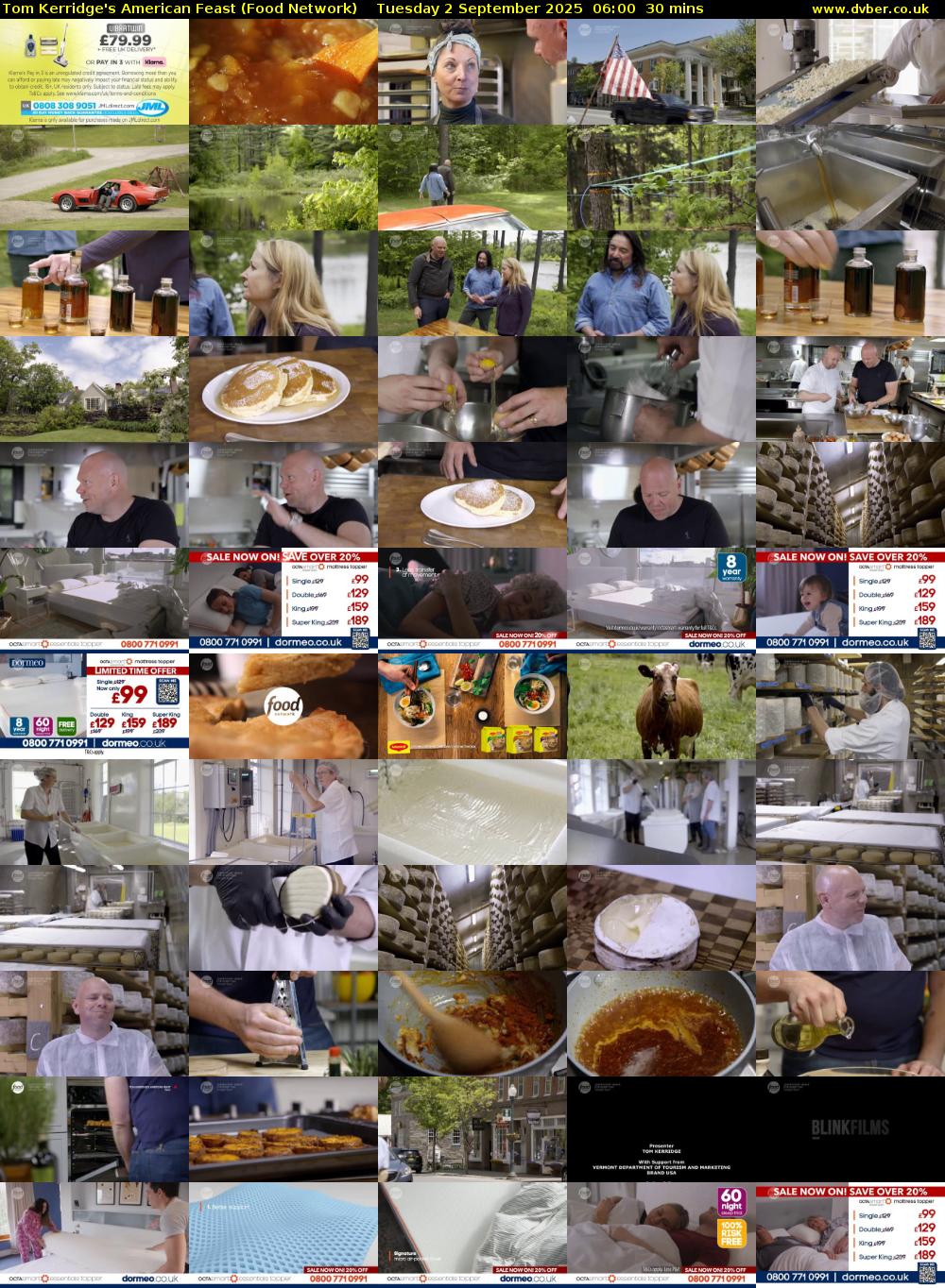Tom Kerridge's American Feast (Food Network) Tuesday 2 September 2025 06:00 - 06:30