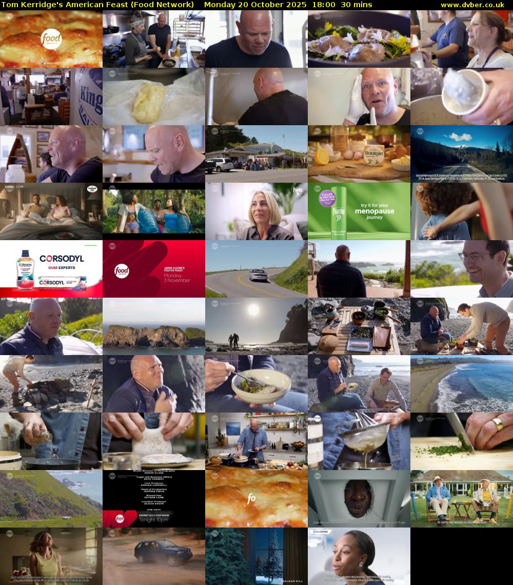 Tom Kerridge's American Feast (Food Network) Monday 20 October 2025 18:00 - 18:30