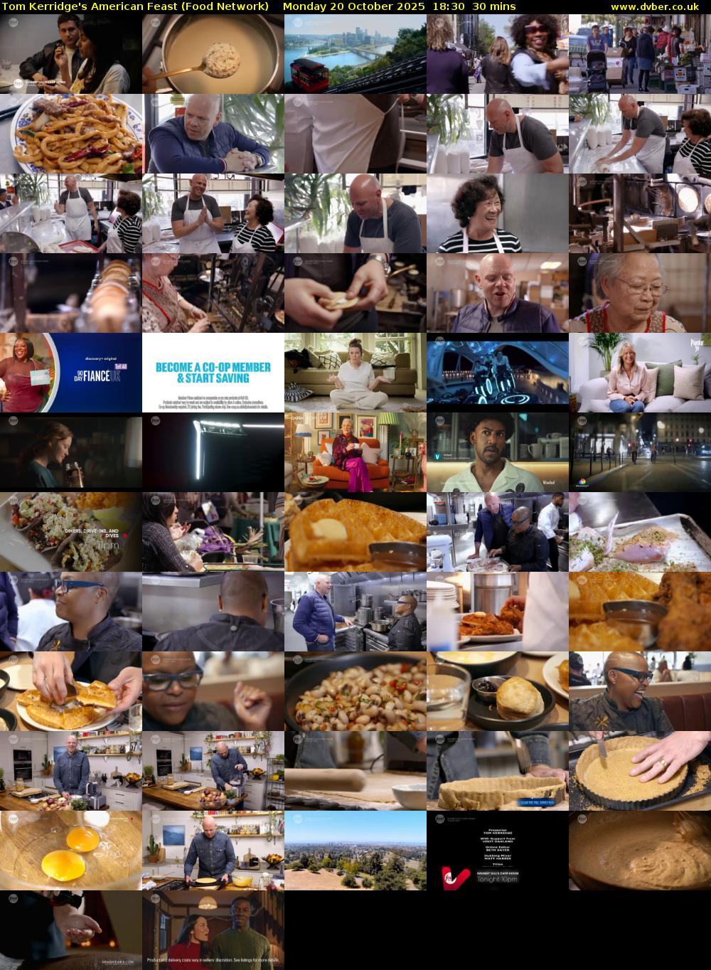 Tom Kerridge's American Feast (Food Network) Monday 20 October 2025 18:30 - 19:00