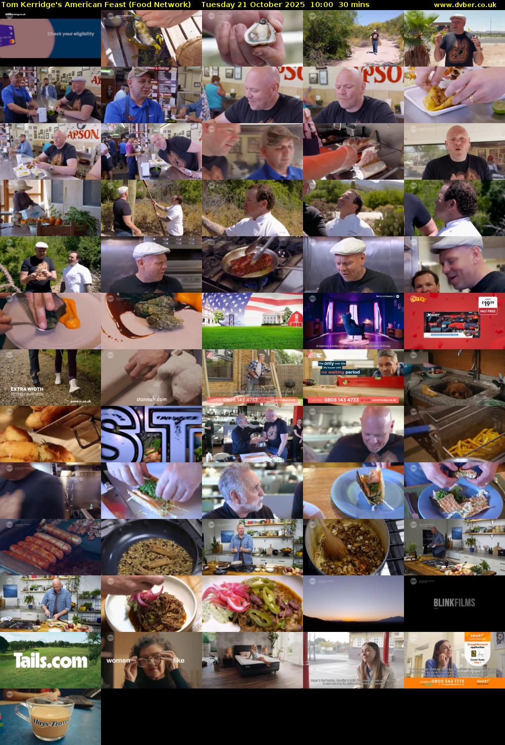 Tom Kerridge's American Feast (Food Network) Tuesday 21 October 2025 10:00 - 10:30