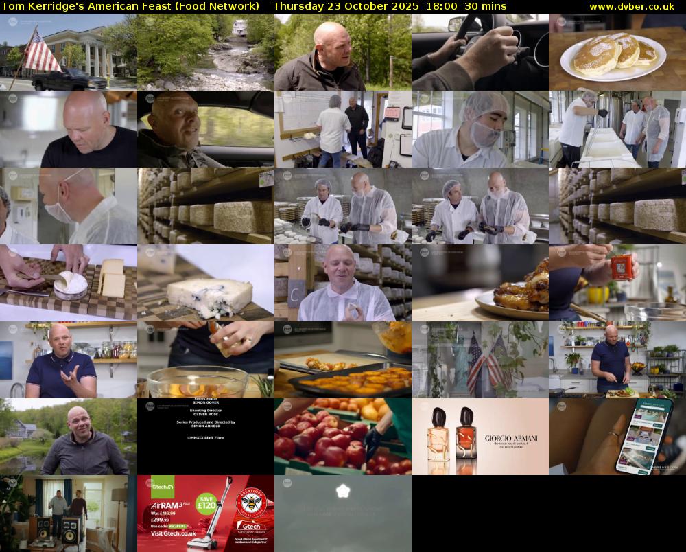 Tom Kerridge's American Feast (Food Network) Thursday 23 October 2025 18:00 - 18:30