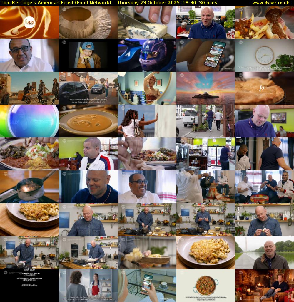 Tom Kerridge's American Feast (Food Network) Thursday 23 October 2025 18:30 - 19:00