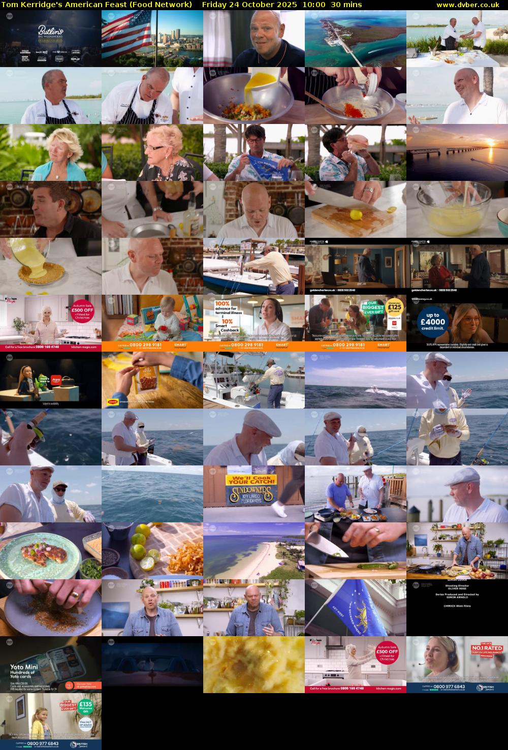 Tom Kerridge's American Feast (Food Network) Friday 24 October 2025 10:00 - 10:30