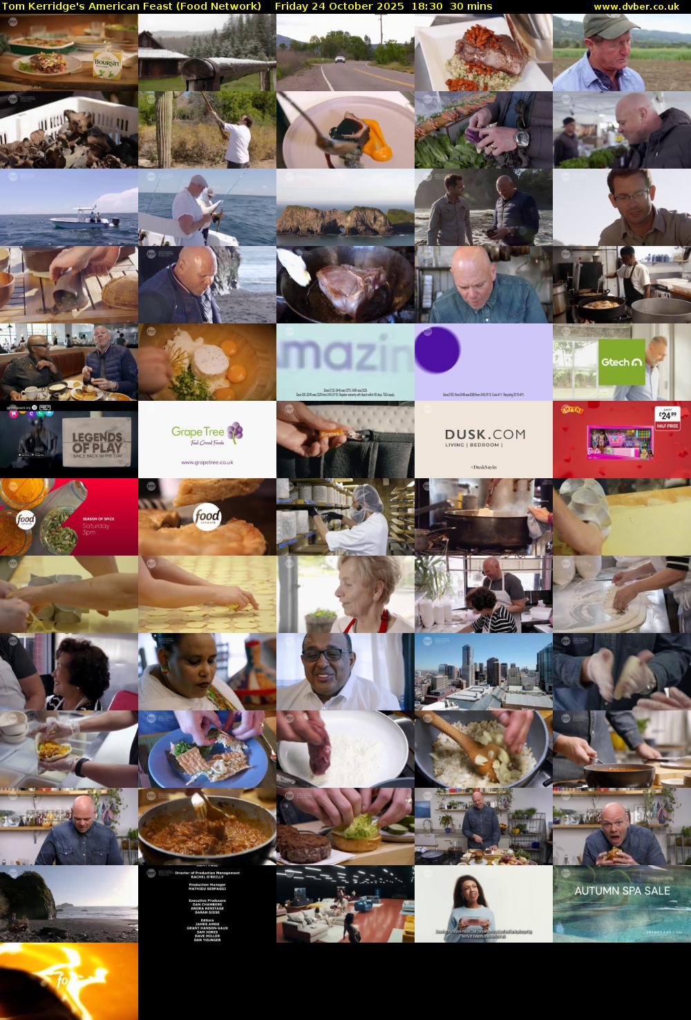 Tom Kerridge's American Feast (Food Network) Friday 24 October 2025 18:30 - 19:00