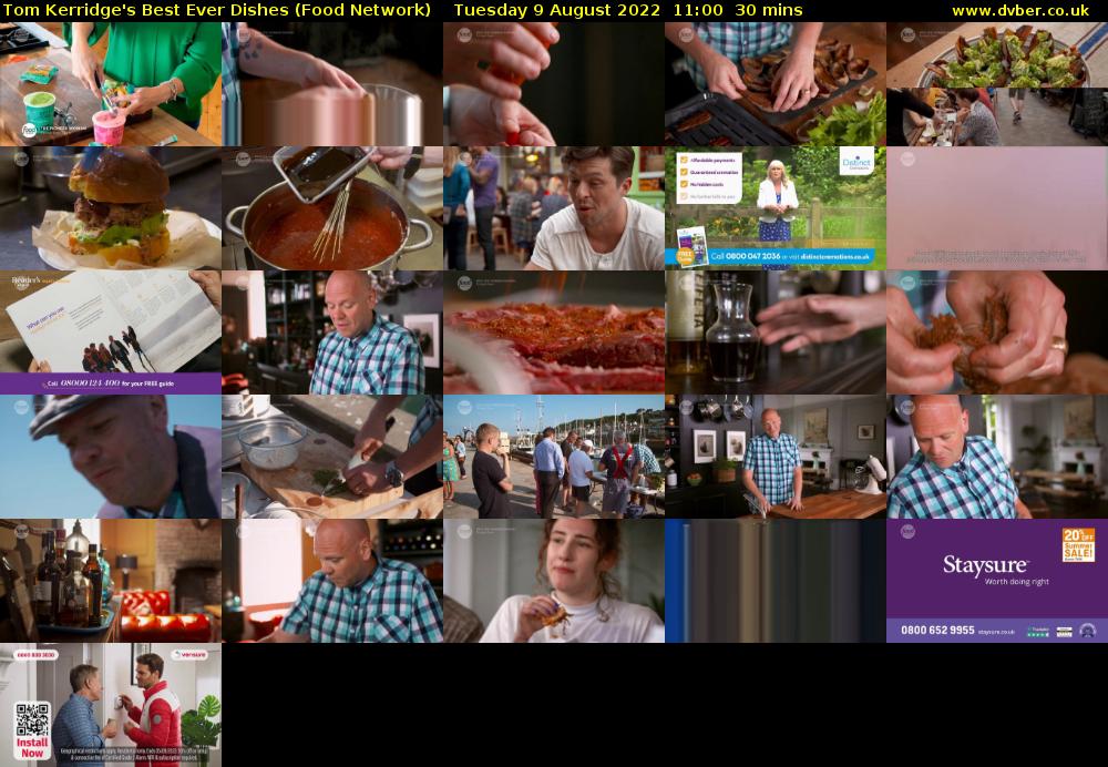 Tom Kerridge's Best Ever Dishes (Food Network) Tuesday 9 August 2022 11:00 - 11:30