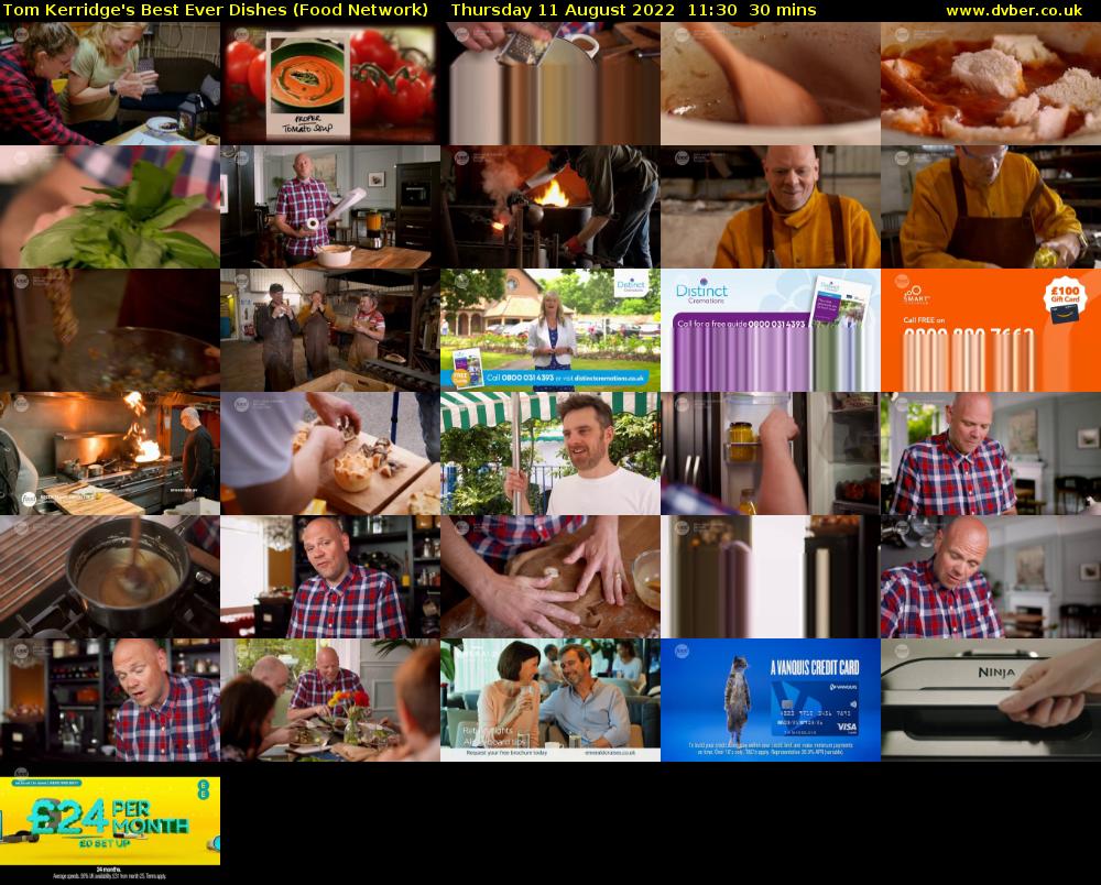 Tom Kerridge's Best Ever Dishes (Food Network) Thursday 11 August 2022 11:30 - 12:00