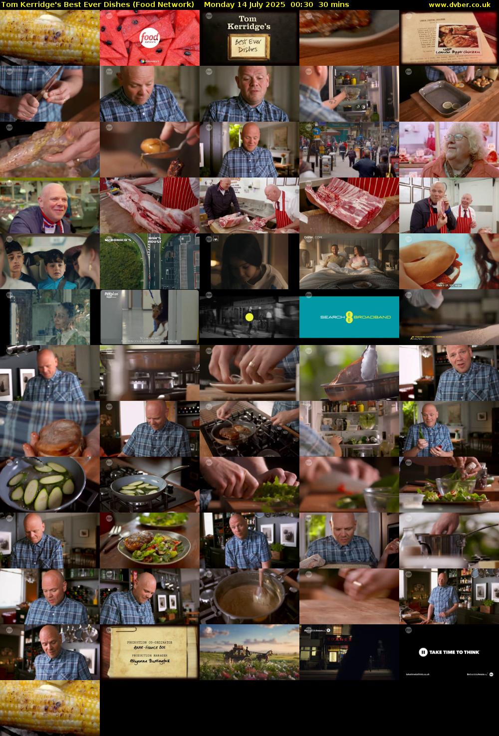 Tom Kerridge's Best Ever Dishes (Food Network) Monday 14 July 2025 00:30 - 01:00