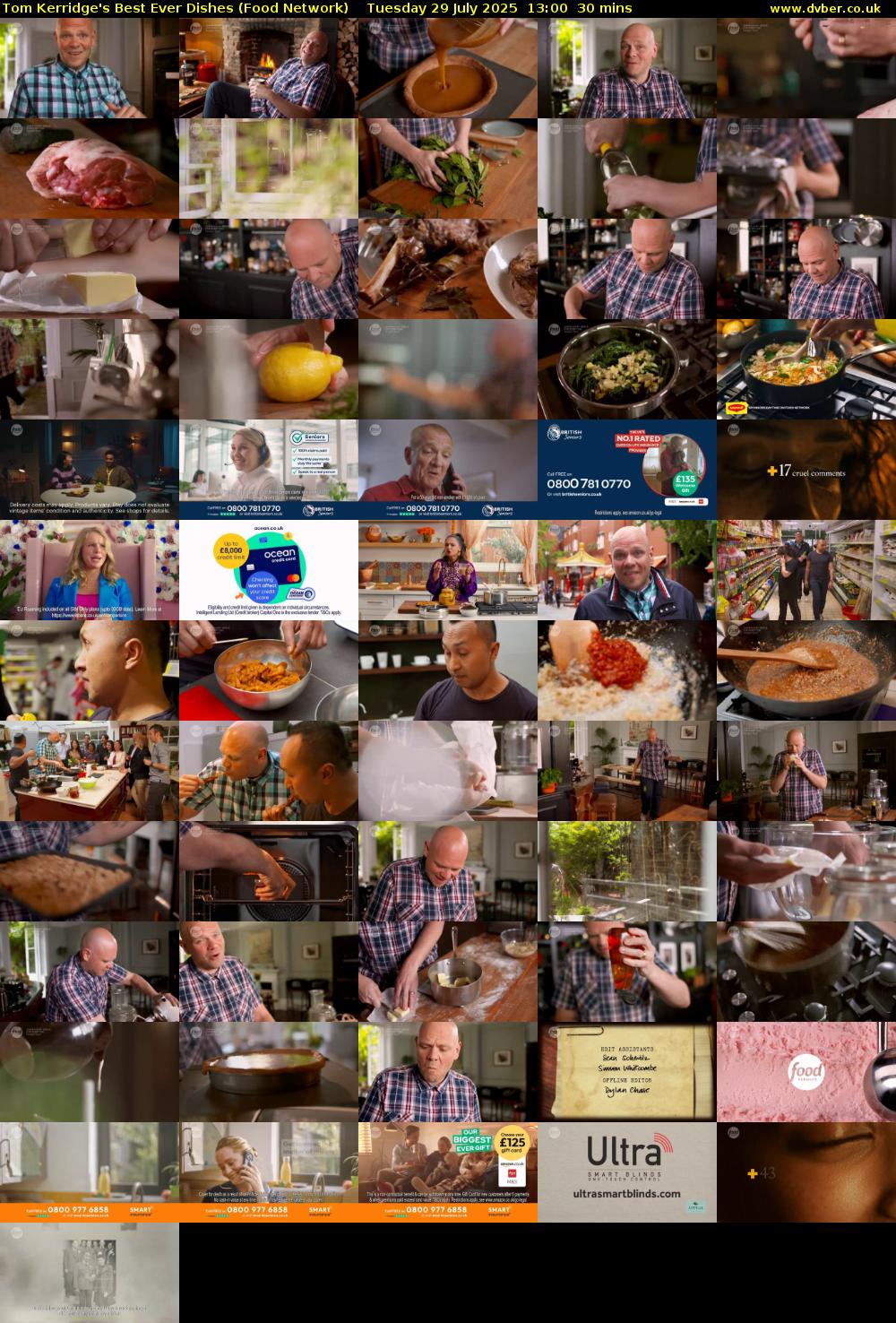 Tom Kerridge's Best Ever Dishes (Food Network) Tuesday 29 July 2025 13:00 - 13:30