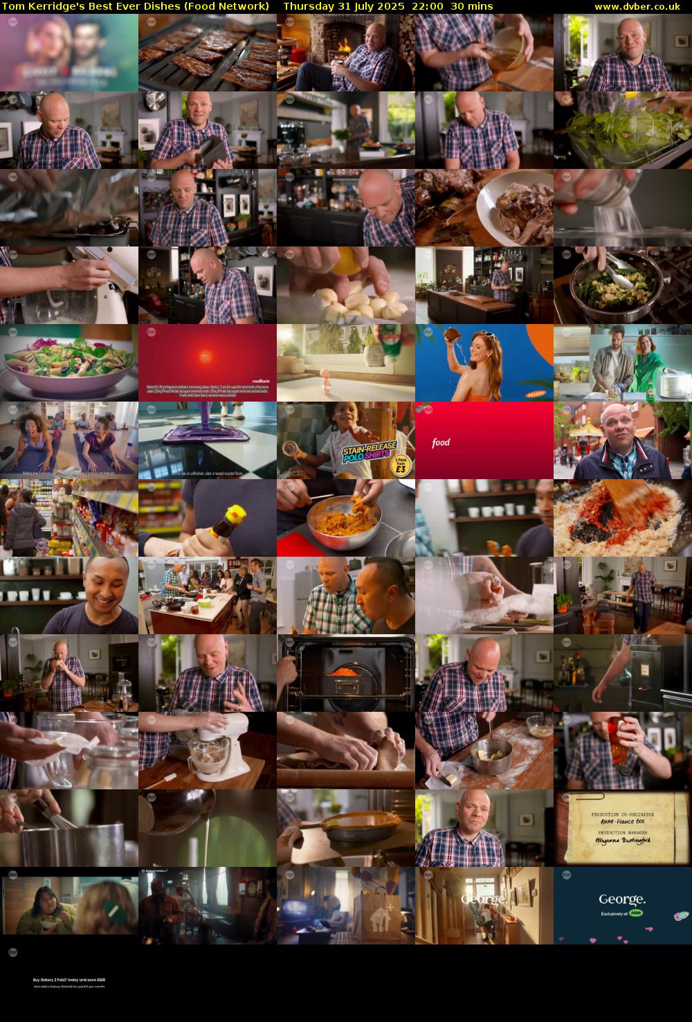 Tom Kerridge's Best Ever Dishes (Food Network) Thursday 31 July 2025 22:00 - 22:30