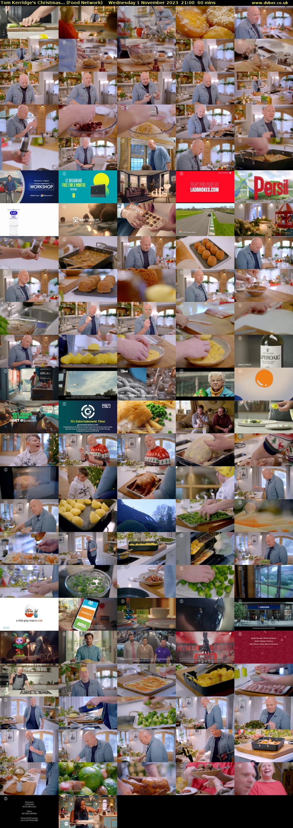 Tom Kerridge's Christmas... (Food Network) Wednesday 1 November 2023 21:00 - 22:00