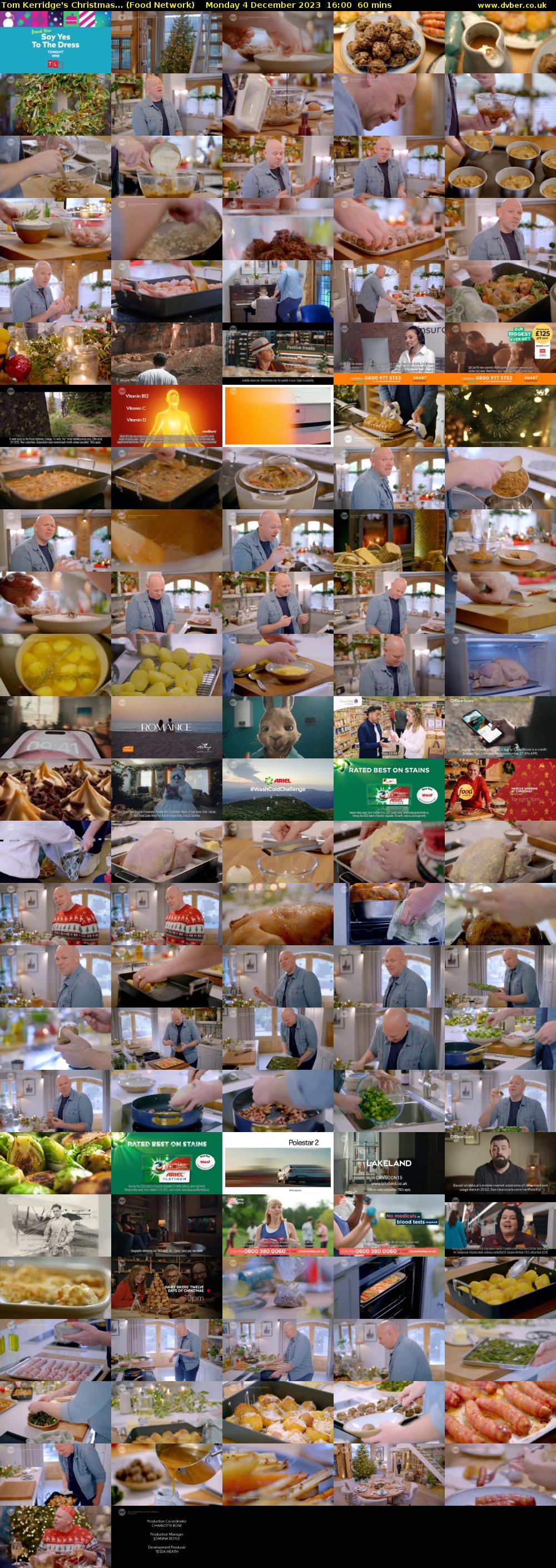 Tom Kerridge's Christmas... (Food Network) Monday 4 December 2023 16:00 - 17:00