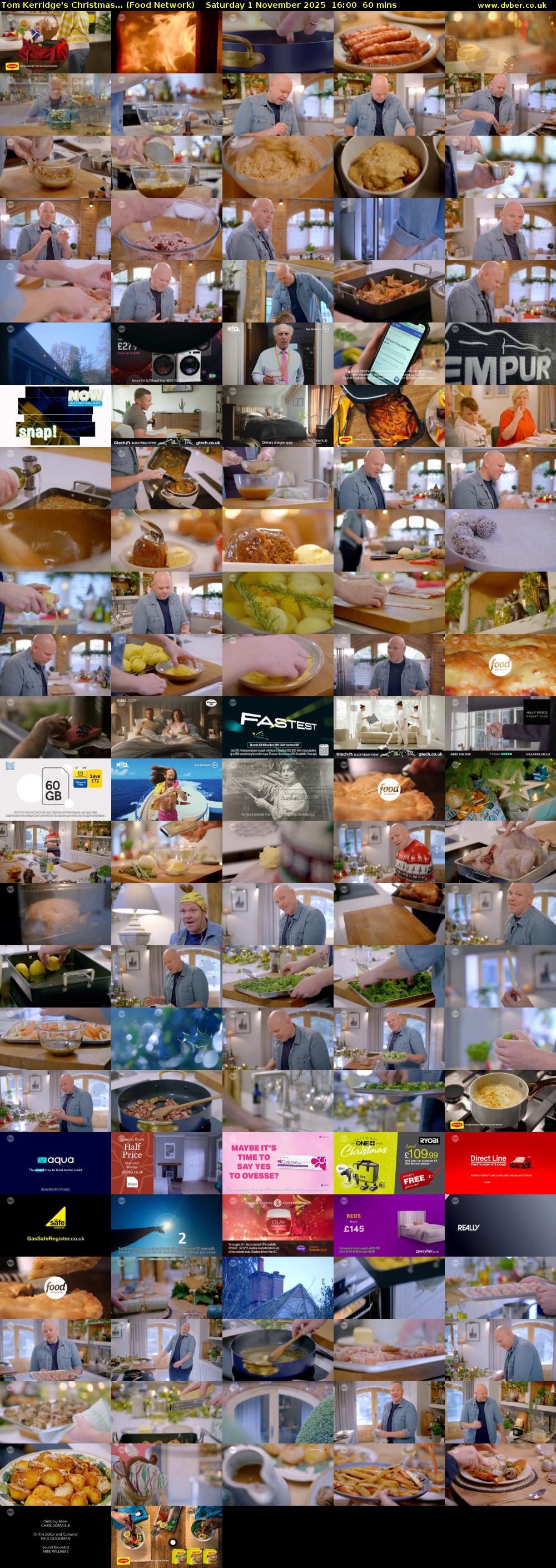 Tom Kerridge's Christmas... (Food Network) Saturday 1 November 2025 16:00 - 17:00