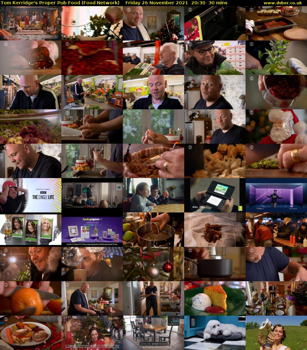 Tom Kerridge's Proper Pub Food (Food Network) Friday 26 November 2021 20:30 - 21:00