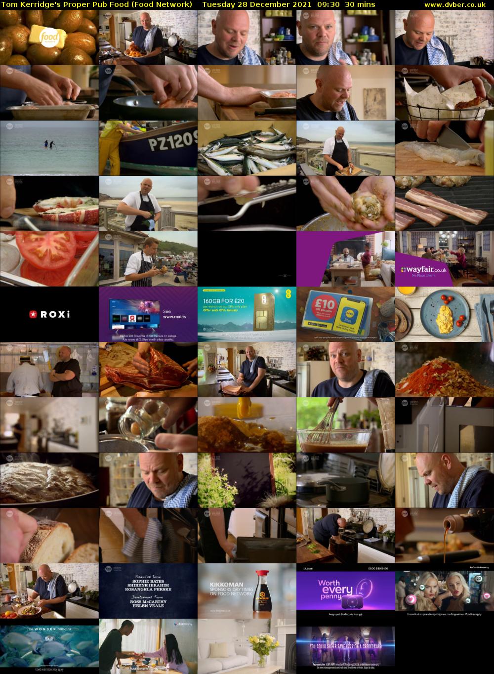 Tom Kerridge's Proper Pub Food (Food Network) Tuesday 28 December 2021 09:30 - 10:00