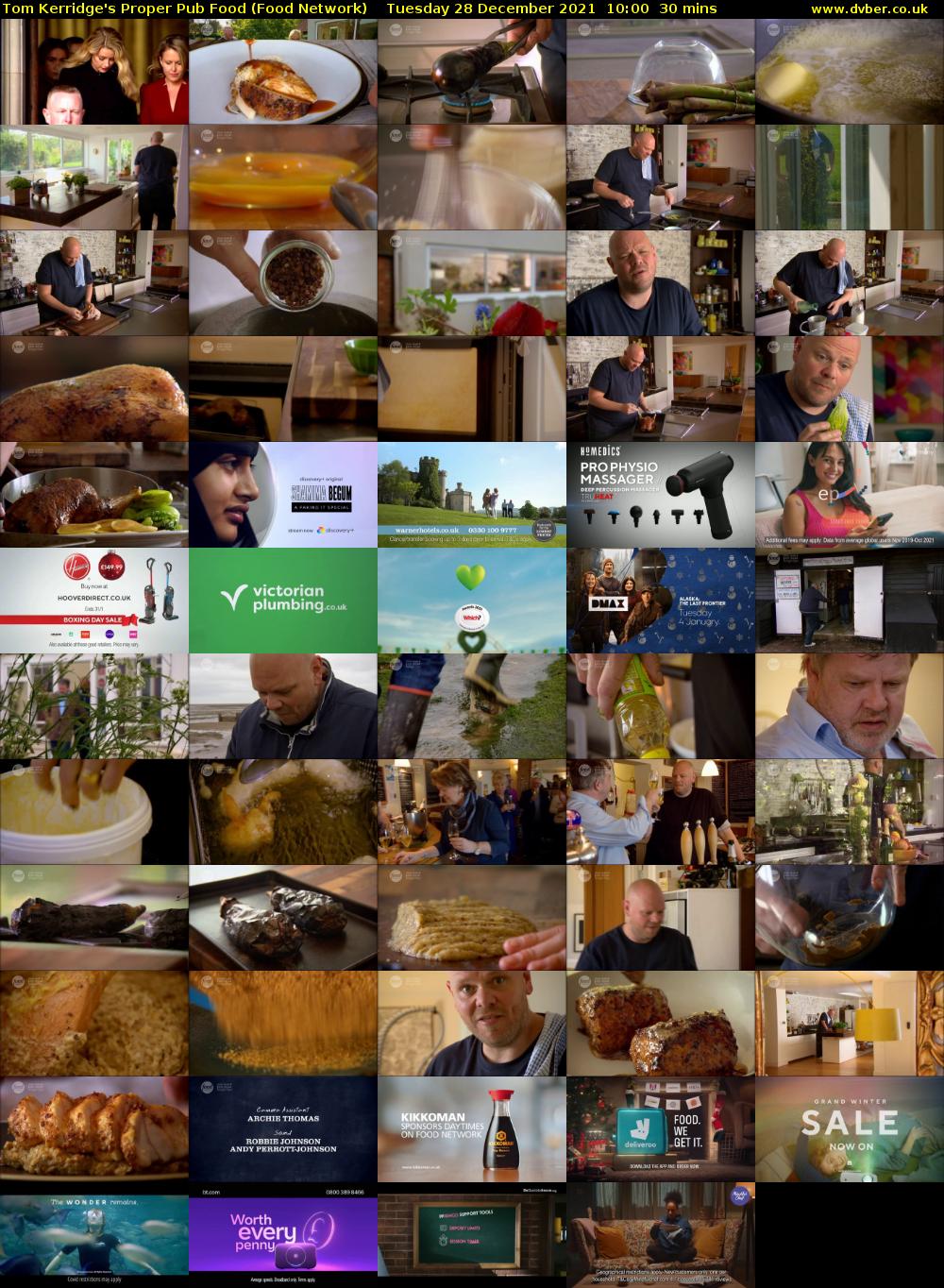 Tom Kerridge's Proper Pub Food (Food Network) Tuesday 28 December 2021 10:00 - 10:30