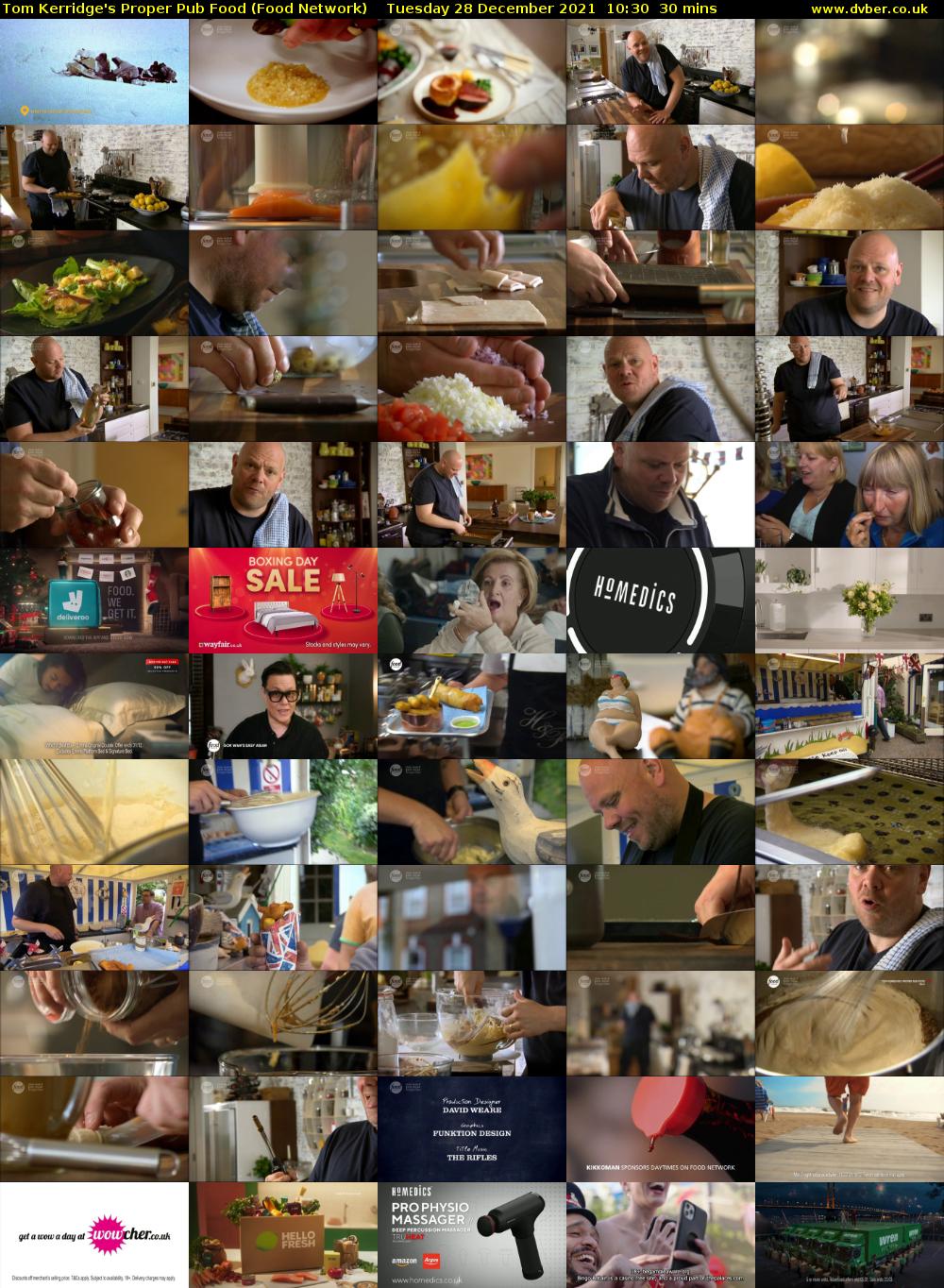 Tom Kerridge's Proper Pub Food (Food Network) Tuesday 28 December 2021 10:30 - 11:00
