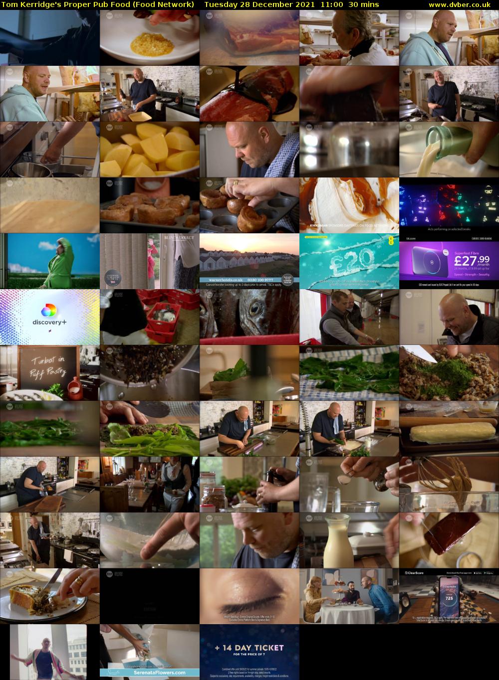 Tom Kerridge's Proper Pub Food (Food Network) Tuesday 28 December 2021 11:00 - 11:30