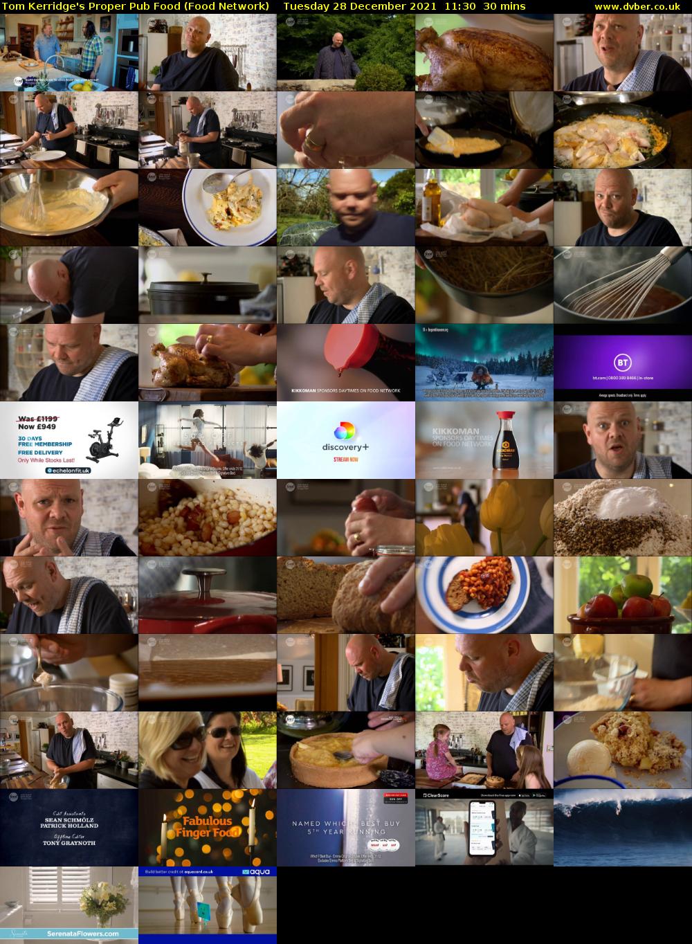 Tom Kerridge's Proper Pub Food (Food Network) Tuesday 28 December 2021 11:30 - 12:00