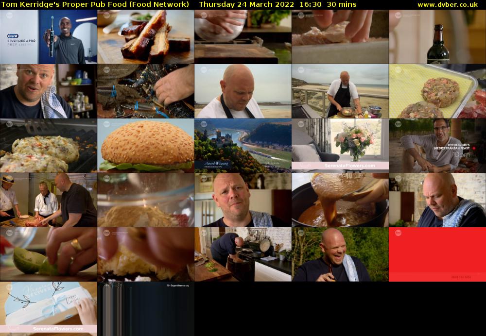 Tom Kerridge's Proper Pub Food (Food Network) Thursday 24 March 2022 16:30 - 17:00