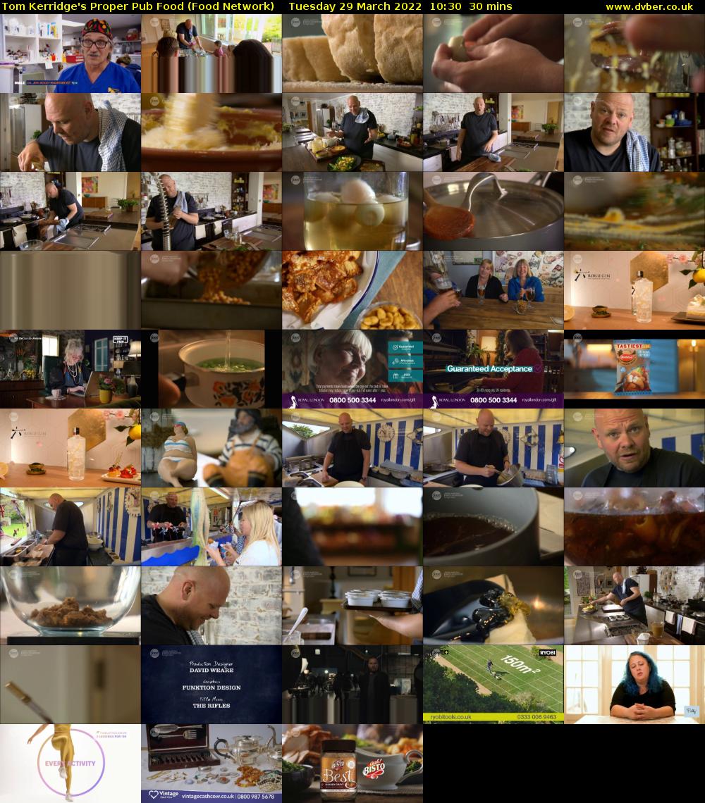 Tom Kerridge's Proper Pub Food (Food Network) Tuesday 29 March 2022 10:30 - 11:00