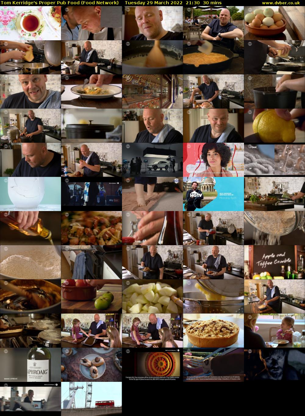 Tom Kerridge's Proper Pub Food (Food Network) Tuesday 29 March 2022 21:30 - 22:00